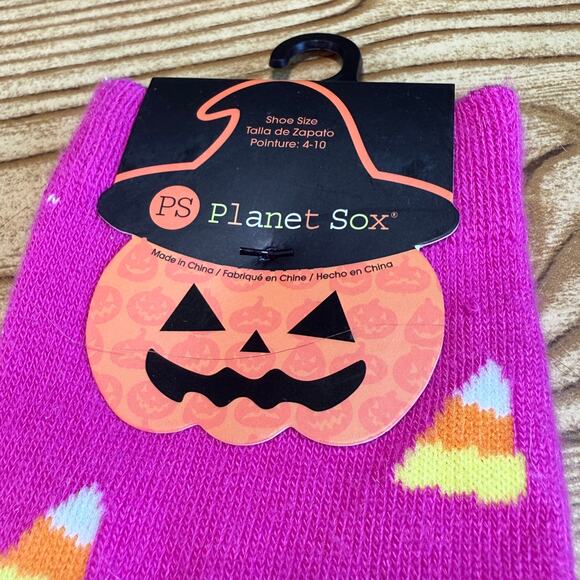 New Womens Planet Sox Halloween Socks Candy Corns Shoe Size 4-10 Gift NWT - Picture 6 of 6